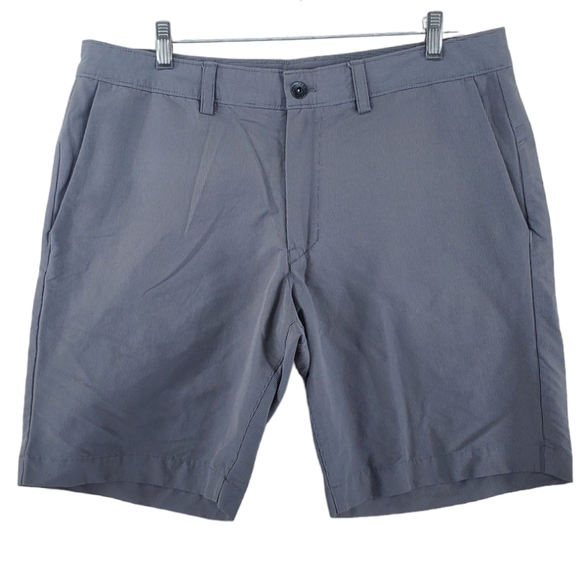 North Face Shorts Men 36 Gray Striped Performance Stretchy Hike Golf Gorpcore 9” - Picture 1 of 12